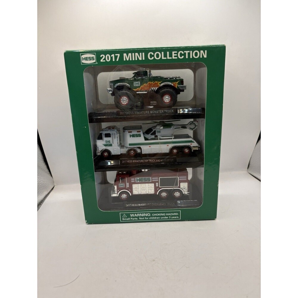 NEW 2017 Hess Mini Collection Set of 3 Monster Truck - Helicopter - Fire Truck